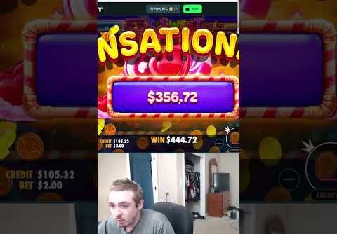 STREAMER STARTED EATING HIS CHAIR AFTER BIG WIN ON SWEET POWERNUDGE SLOT/CASINO! | #shorts #slot