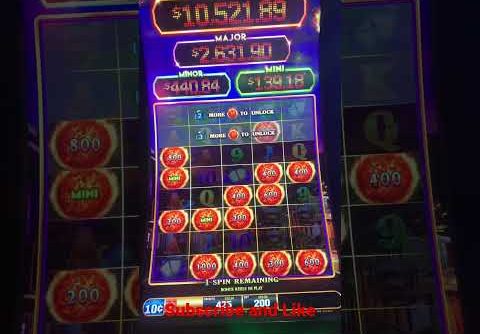Fire Link Slot Machine Super Big Win High Limit 10 Cents Denomination $20 Max Bet!