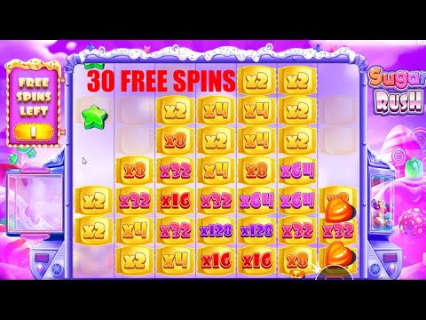 SUGAR RUSH BIG WIN WITH 30 FREE SPINS – BONUS BUY ONLINE SLOT – 200X MULTIPLIER