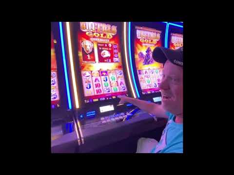 Big Win Harrahs Cherokee Casino ! $20 in  The Buffalo Slot! We cashed Out $1300!