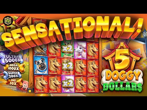 🔥 INSANE JACKPOT WIN! 💰 Massive Epic Win on ‘5 Doggy Dollars’ Online Slot by 4ThePlayer Studios!