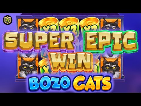 WOW!!! EPIC Big WIN Online Slot 🔥 Bozo Cats 🔥 from Playson – All Features