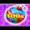 Sweet Bonanza📌 Slot Mega Big Win 100X Multiplier on a huge tumblinge win😱#sweetbonanza