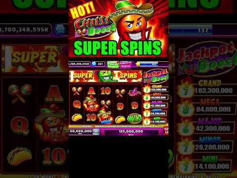 Super Spin Chilli Slot Machine Las Vegas Casino BIGGEST JACKPOT HUGE WIN FREE GAMES Rich Party