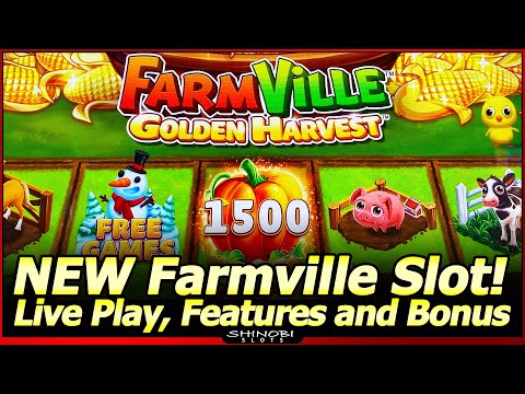 NEW Farmville Golden Harvest Mighty Cash Slot – Egg Cracking Feature, Free Games and Bonus Wheel!