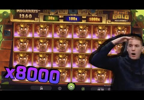 INSANE WIN! Streamer win x8000 on Aztec Gold Megaways Slot! BIGGEST WINS OF THE WEEK! #24