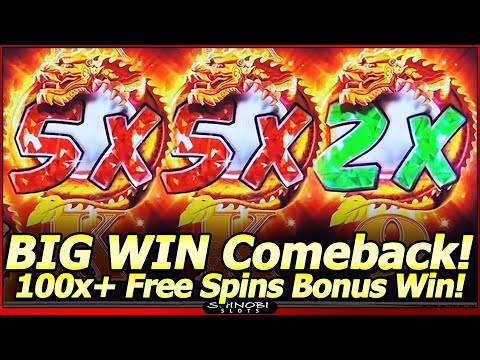 Dragon Treasure Pearls Slot Machine – BIG WIN Comeback!  50x Multiplier Win and More Coins DoubleUp!