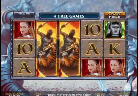 Mega Win on Free Spins Gladiator Road to Rome Slot from Playtech