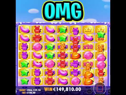 SUGAR RUSH SLOT 🤑 BIGGEST WIN EVER 🔥 CAN THIS BE THE MAX WIN FULL SCREEN OF MULTIPLIERS‼️
