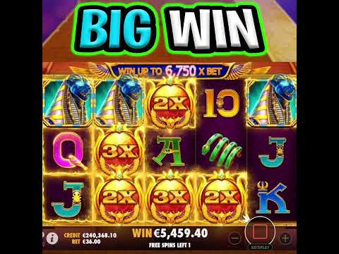 FORTUNE OF GIZA SLOT 🤑 EPIC BIG WIN 🔥 ON MAX BET WOW SO MANY WILDS‼️ #shorts