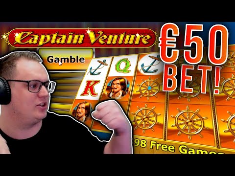 Captain Venture Slot €50 BONUS! (High Stakes Win)