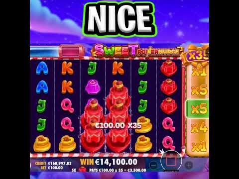 SWEET POWERNUDGE SLOT 🤑 MEGA BIG WIN 🔥 HUGE MULTIPLIER FREE SPINS‼️ #shorts