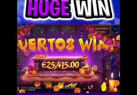 MUERTOS MULTIPLIER SLOT 🔥 MEGA BIG WIN 🤑 ON THE MAX BET BONUS‼️ #shorts