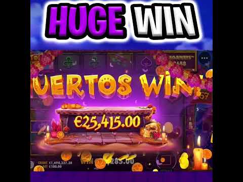 MUERTOS MULTIPLIER SLOT 🔥 MEGA BIG WIN 🤑 ON THE MAX BET BONUS‼️ #shorts