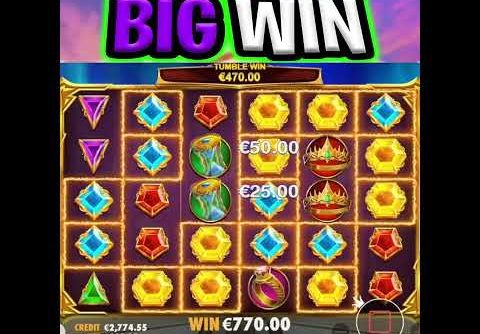 WAIT FOR THE BIG WIN 🤑 GATES OF OLYMPUS SLOT €100 MAX BET 🔥 FREE SPIN BONUS OMG‼️ #shorts