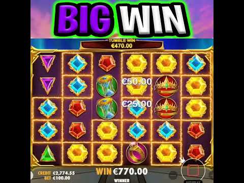 WAIT FOR THE BIG WIN 🤑 GATES OF OLYMPUS SLOT €100 MAX BET 🔥 FREE SPIN BONUS OMG‼️ #shorts