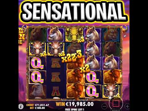 NEW BISON CHARGE SLOT 🤑 EPIC BIG WIN ON MAX BET OMG‼️ #shorts