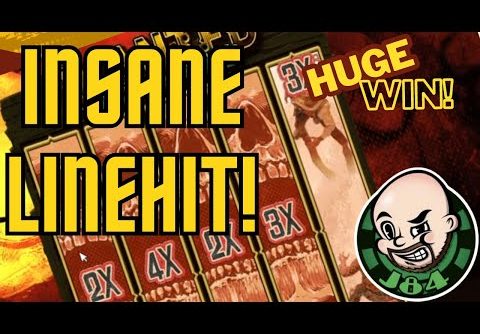INSANE LINE HIT!! FIVE VS SYMBOLS!! REALLY BIG WIN FROM WANTED DEAD OR A WILD SLOT!!