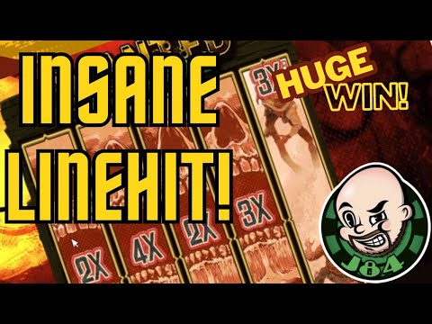 INSANE LINE HIT!! FIVE VS SYMBOLS!! REALLY BIG WIN FROM WANTED DEAD OR A WILD SLOT!!