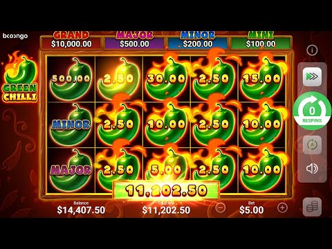 GREEN CHILLI   New slot by BOOONGO MEGAPARI PROMO CODE FREESPIN