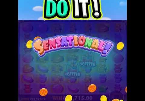 SUGAR RUSH SLOT 🔥 HUGE €100 MAX BET 🤑 BIG WIN CAN WE DO IT HERE OMG‼️ #shorts