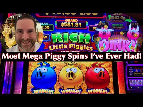 Mega Pig Win – Rich Little Piggies Slot Gives Me The Most Triple Pig Free Games I’ve Ever Had!