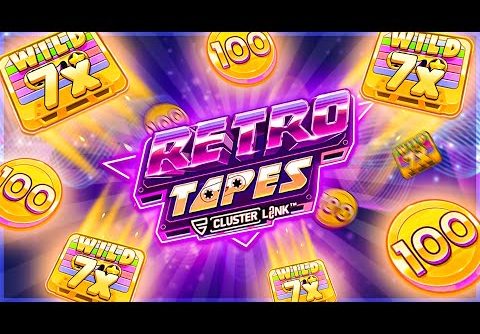 Hunting HUGE WINS On RETRO TAPES SLOT!! (100 COINS)
