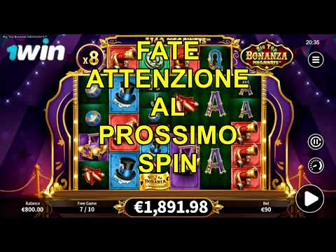 Slot Big Top Bonanza Megaways !! GRANDE VINCITA (78.000 Euro) !! 1WIN Casinò