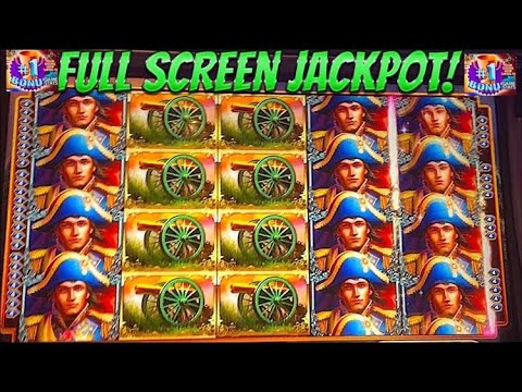 AMAZING JACKPOT HANDPAY!!! FULL SCREEN #1 BONUS WIN! Napoleon and Josephine Slot Machine (WMS)