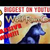 ULTRA-MASSIVE WIN!  BIGGEST ON YOUTUBE on WOLF RUN GOLD SLOT MACHINE FEATURE WIN!  AMAZING!!!