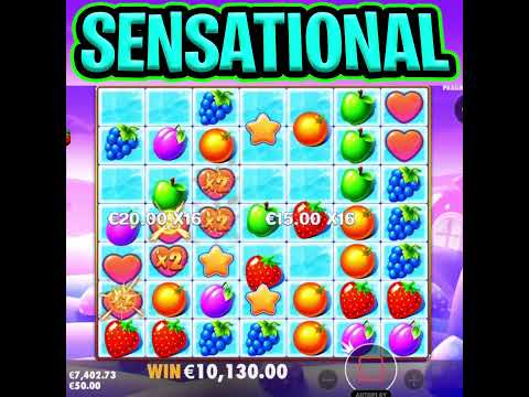 FRUIT PARTY SLOT 🍓 MAX BET BONUS MAX MULTIPLIER 🔥 MEGA BIG WINS‼️ #shorts