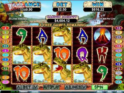 T-Rex Slot RTG – BIG Win Free Games!