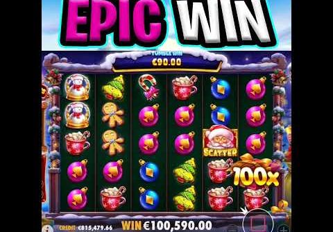 €100.000 JACKPOT WIN 🔥 SANTA’S GREAT GIFT SLOT 🤑 HUGE MEGA BIG WIN ‼️ #shorts