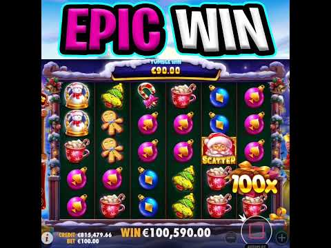 €100.000 JACKPOT WIN 🔥 SANTA’S GREAT GIFT SLOT 🤑 HUGE MEGA BIG WIN ‼️ #shorts