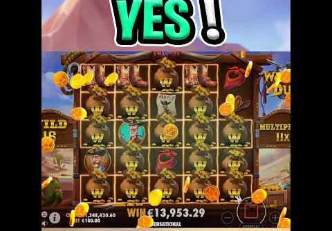 WILD WEST DUELS SLOT 🤑 BIG MEGA WIN 🔥 WILD LINE ON THE SUPER BONUS MAX BET OMG‼️ #shorts