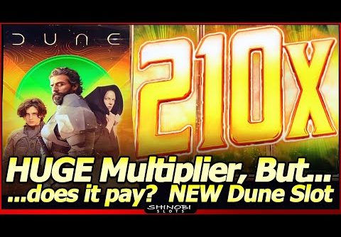 DUNE Slot Machine – HUGE Multiplier…But Does It Pay!?  Live Play with All Bonuses in NEW Slot!