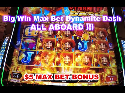 🔥 All Aboard 🔥 Dynamite Dash Penny New Slot Machine Big Win Bonuses Max Bet $5💰