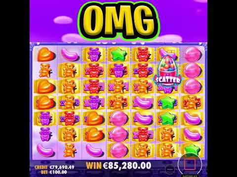 SUGAR RUSH SLOT 🔥 EPIC €99.000 JACKPOT 🤑 MEGA BIG WIN OMG‼️ #shorts