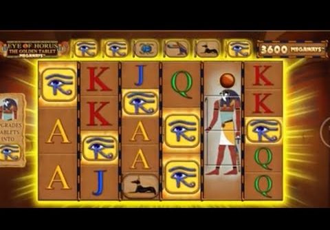 Eye of horus THE GOLDEN TABLET Megaways BONUS  *NEW SLOT * . Big win !