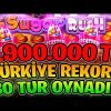 SUGAR RUSH | 1.900.000 TL TÜRKİYE REKORU !!! 80 TUR OYNADIK EFSANE VURDUK | Big Win