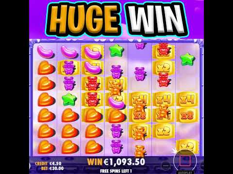 1 SPIN MEGA BIG WIN 🔥 SUGAR RUSH SLOT 🤑 MAX BET PERFECT TIMING‼️ #shorts