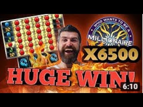 AWESOME! HUGE WIN IN WHO WANTS TO BE A MILLIONAIRE SLOT! VERY BIG WIN ON CASINO!