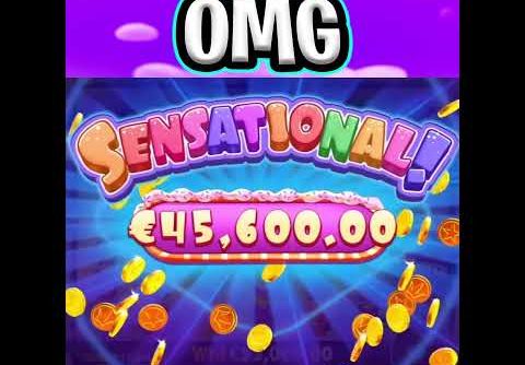 SUGAR RUSH 🔥 1 SPIN MEGA BIG WIN 🤑 €100 MAX BET SLOT BONUS‼️ #shorts