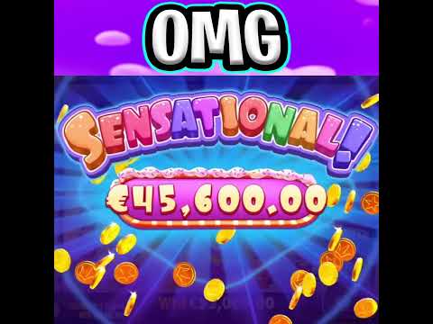 SUGAR RUSH 🔥 1 SPIN MEGA BIG WIN 🤑 €100 MAX BET SLOT BONUS‼️ #shorts