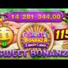 Sweet Bonanaza 115× bomb and jackpot, mega win #slotonline #slotgacorhariini