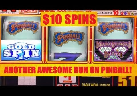 BOOM! PINBALL strikes again! Big Wins! Wheel of Fortune Gold Spin + Double Diamond Deluxe Slot Play!