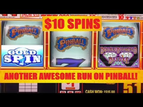 BOOM! PINBALL strikes again! Big Wins! Wheel of Fortune Gold Spin + Double Diamond Deluxe Slot Play!