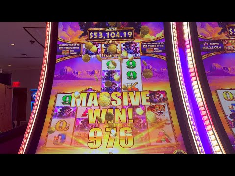 $10 BUFFALO ASCENSION MASSIVE BIG WIN STAMPEDE BONUS HIGH LIMIT VEGAS GOLD WONKA