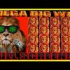 🦁**FULL SCREEN!!!**🦁MEGA BIG WINS!!! KING OF AFRICA WMS SLOT MACHINE BONUS