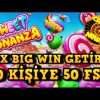 SWEET BONANZA ~ 50 CARPANLA GELEN VURGUN FS KAÇIRMA !!! 😎 #sweetbonanza #bonanza #bigwin #slot